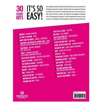 30 Chart Hits: It's So Easy! (Klavieres) 30 Chart Hits: It's So Easy! (Klavieres)