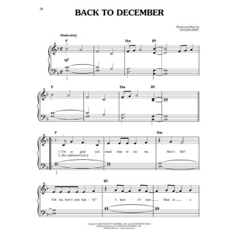 Taylor Swift Easy Piano Anthology 2nd edition (Klavieres) Taylor Swift Easy Piano Anthology 2nd edition (Klavieres)