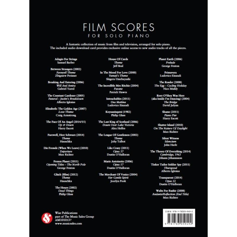 Film Scores For Solo Piano (Klavieres) Film Scores For Solo Piano (Klavieres)