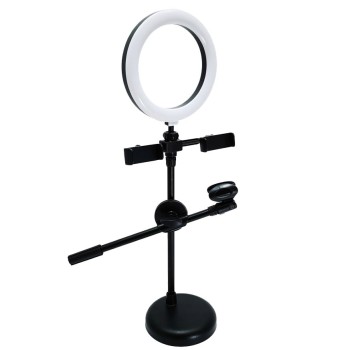 Mikrofona un telefona statīvs ar LED lampu R-123