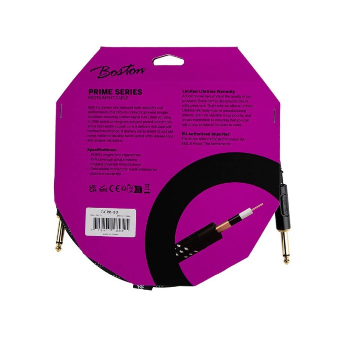 Instrumentu kabelis Boston GCRB-30 (3m) Instrumentu kabelis Boston GCRB-30 (3m)