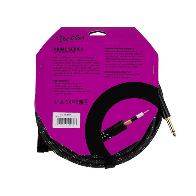 Instrumentu kabelis Boston GCRB-60A (6m) Instrumentu kabelis Boston GCRB-60A (6m)