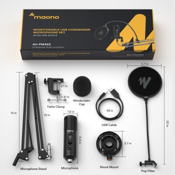 Kondensatora mikrofona komplekts Maono AU-PM422 Kondensatora mikrofona komplekts Maono AU-PM422
