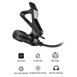 Piespraužamais mikrofons TCM-400 Piespraužamais mikrofons TCM-400