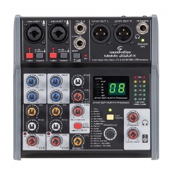 4-Channel Professional Mixer Miomix-202-UFX