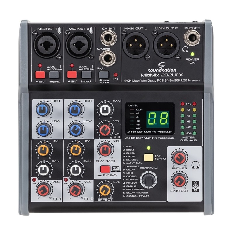 Mikserpults Soundsation Miomix-202-UFX Mikserpults Soundsation Miomix-202-UFX