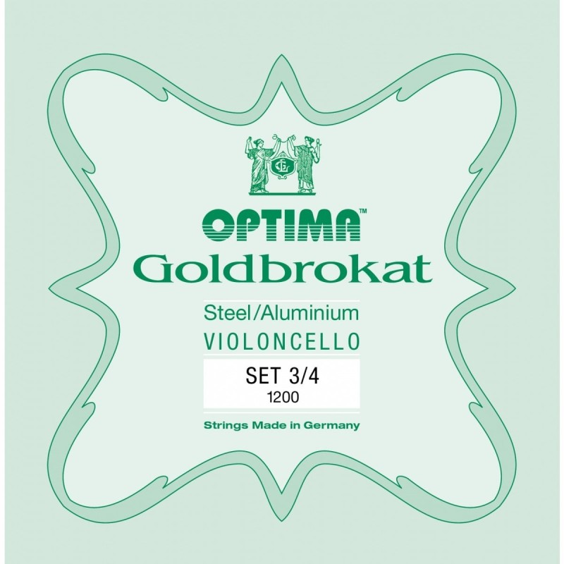 3/4 Optima Goldbrokat čella stīgas G1200-34 3/4 Optima Goldbrokat čella stīgas G1200-34