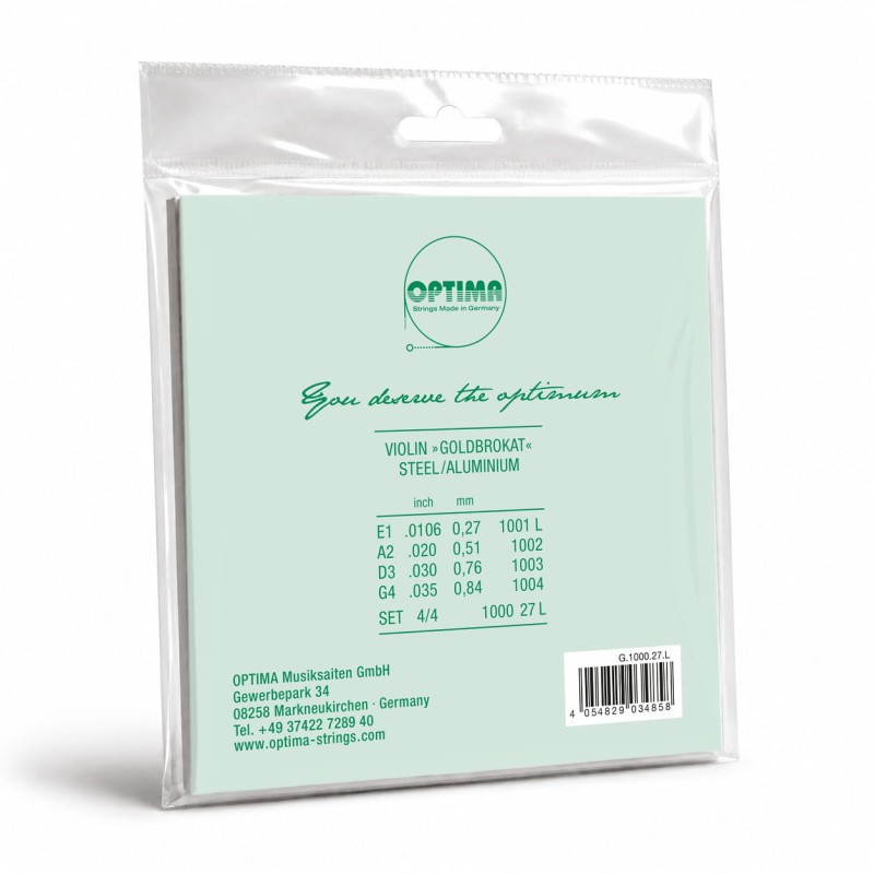 4/4 Vijoles stīgas Lenzner Goldbrokat 1000-44-L 4/4 Vijoles stīgas Lenzner Goldbrokat 1000-44-L