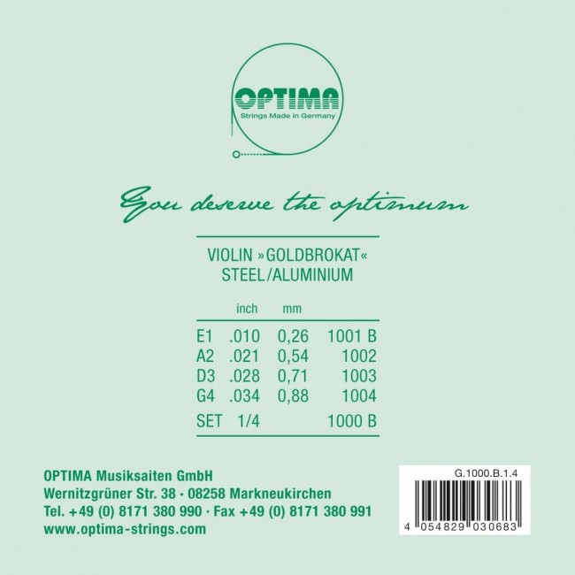 1/4 Vijoles stīgas Lenzner Goldbrokat 1000-14