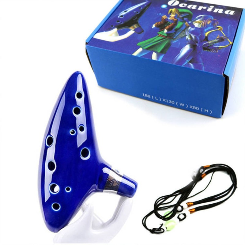 Okarina keramikas svilpe 12SED-AC-Blue Okarina keramikas svilpe 12SED-AC-Blue