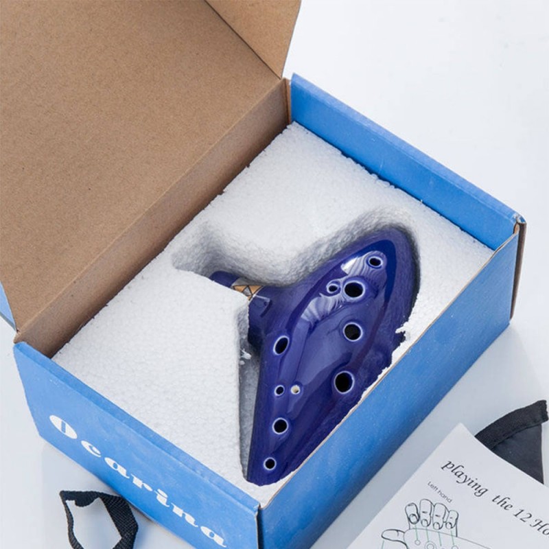 Okarina keramikas svilpe 12SED-AC-Blue Okarina keramikas svilpe 12SED-AC-Blue