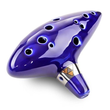 Okarina keramikas svilpe 12SED-AC-Blue