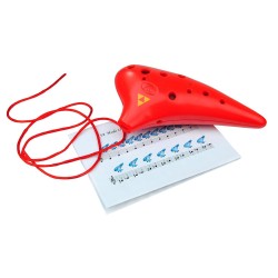 Okarina svilpe 12D-001-Red Okarina svilpe 12D-001-Red