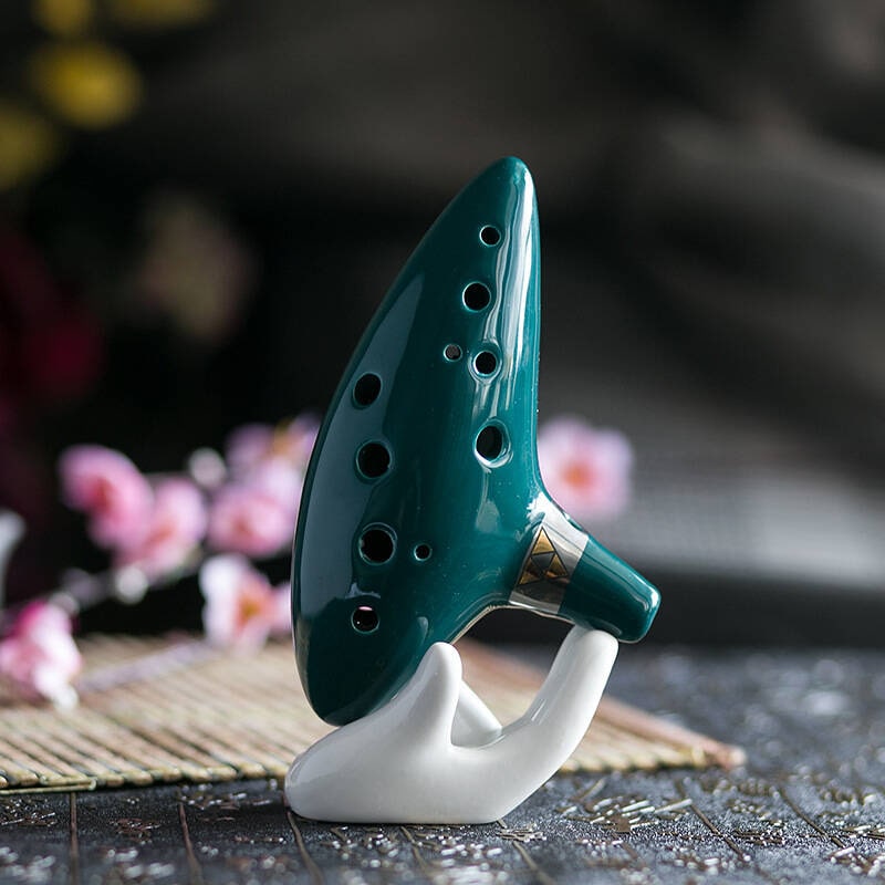 Okarina keramikas svilpe 12SED-AC-Green